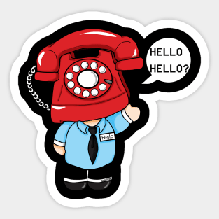 Hello Phone Guy Sticker